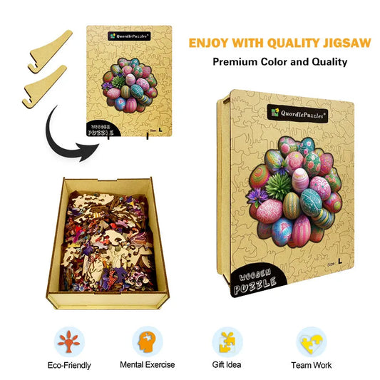 3D Easter Wreath Wooden Jigsaw Puzzle