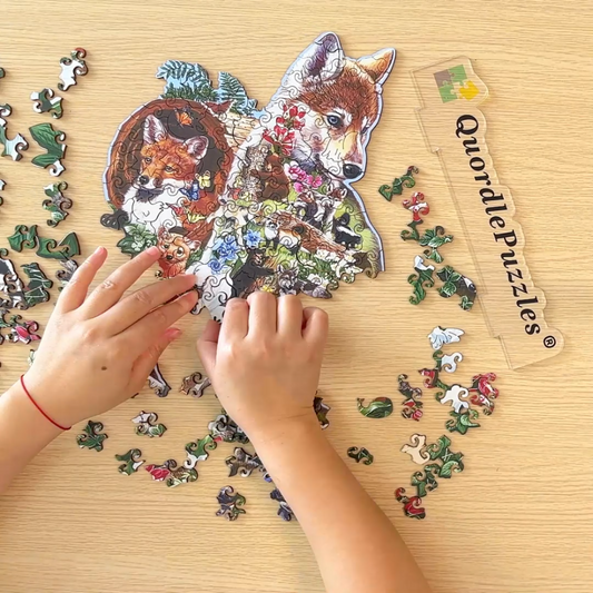 🔥LAST DAY 90% -Wolf Face Wooden Jigsaw Puzzle