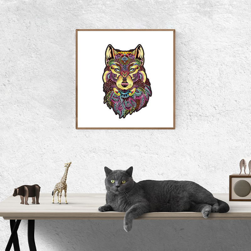 🔥SISTA DAG 80% RABATT-Brown Wolf Head Puzzle