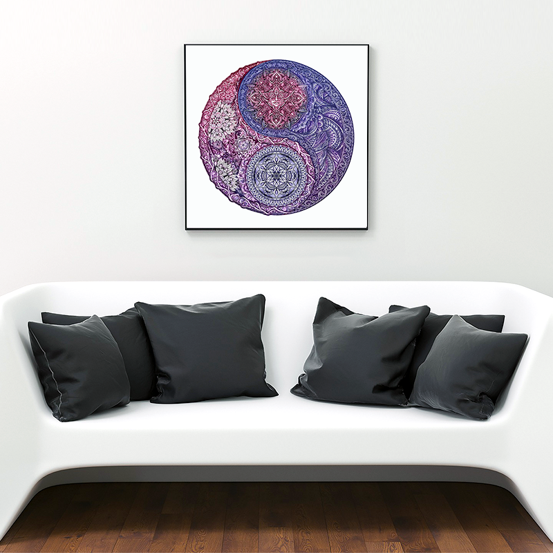 Mandala Blume Holzpuzzle
