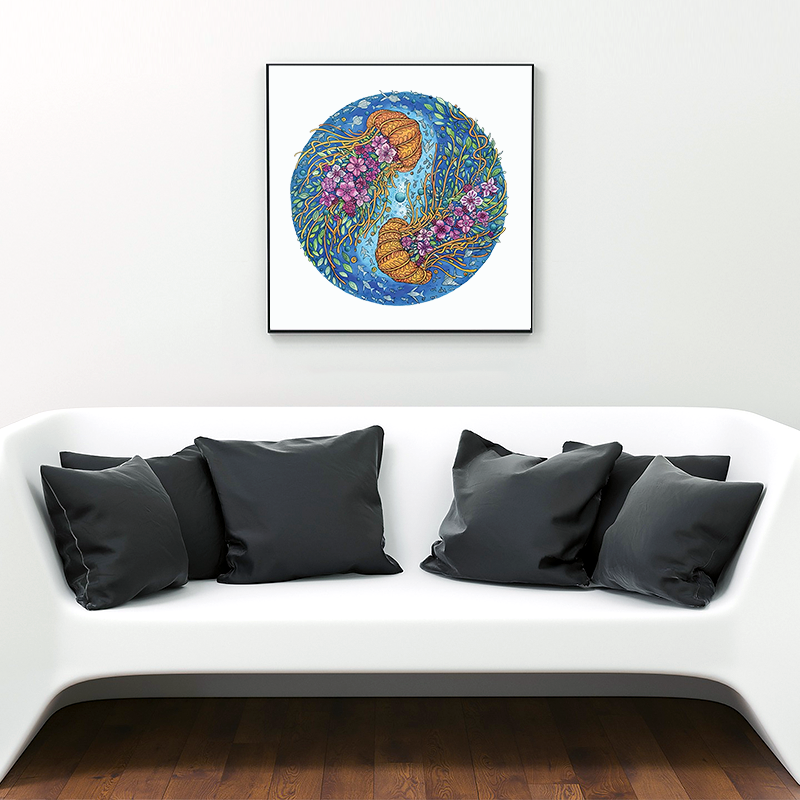 Twin Jellyfish Wooden Jigsaw Puzzle