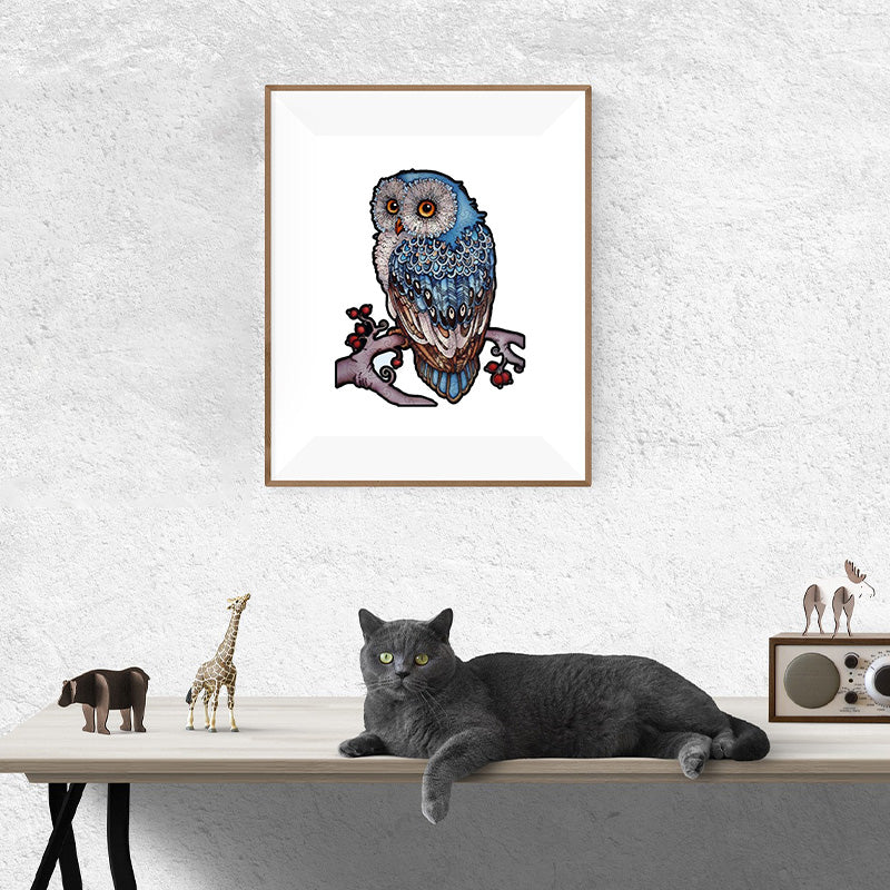 🔥LAST DAY 80% OFF-Blue Tailed Owl Jigsaw Puzzle