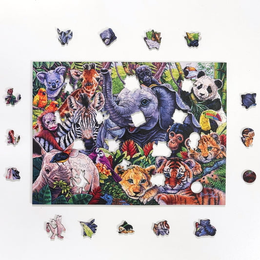 Unleash Your Child's Creativity with Colorful Wooden Puzzles