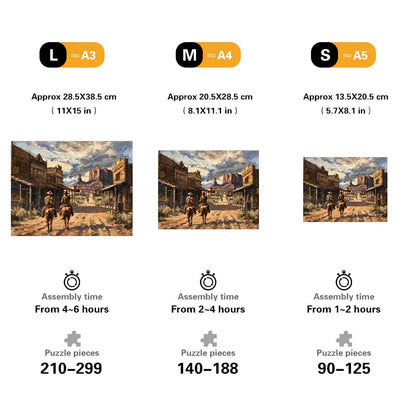 Desert Cowboys Wooden Jigsaw Puzzle
