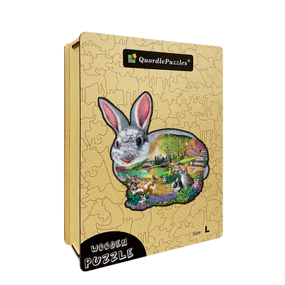 🔥LAST DAY 83% -Bunny Hollow Wooden Jigsaw Puzzle