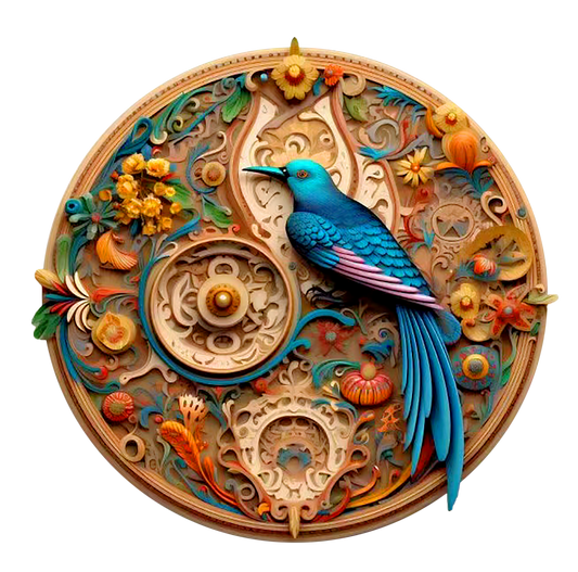 Bird and bloom 3 Wooden Jigsaw Puzzle