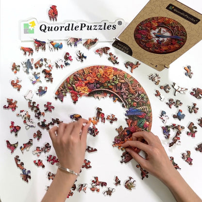 🔥LAST DAY 87% OFF-Bird and Bloom Wooden Jigsaw Puzzle