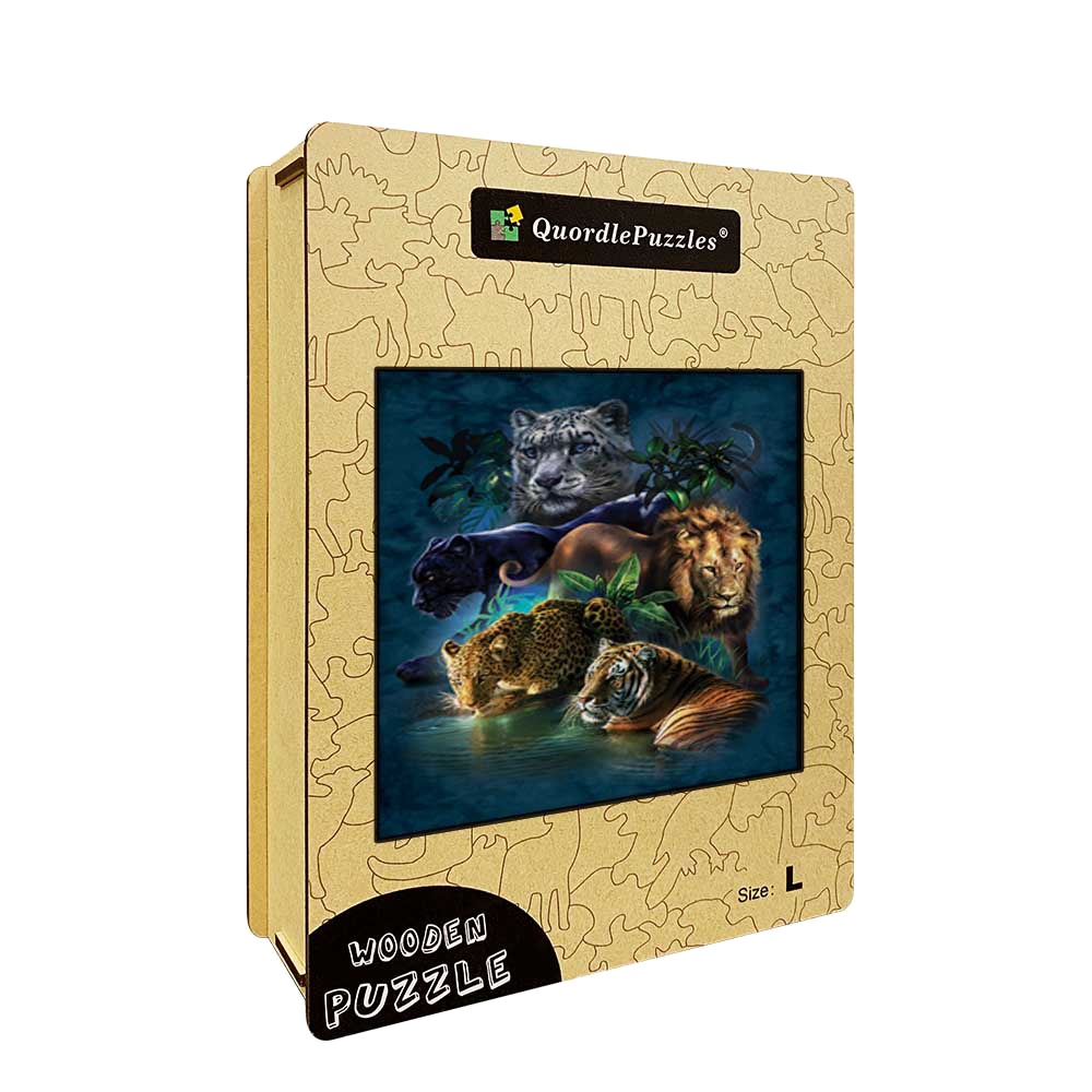 🔥LAST DAY 83% -Big Cat Prowess Wooden Jigsaw Puzzle