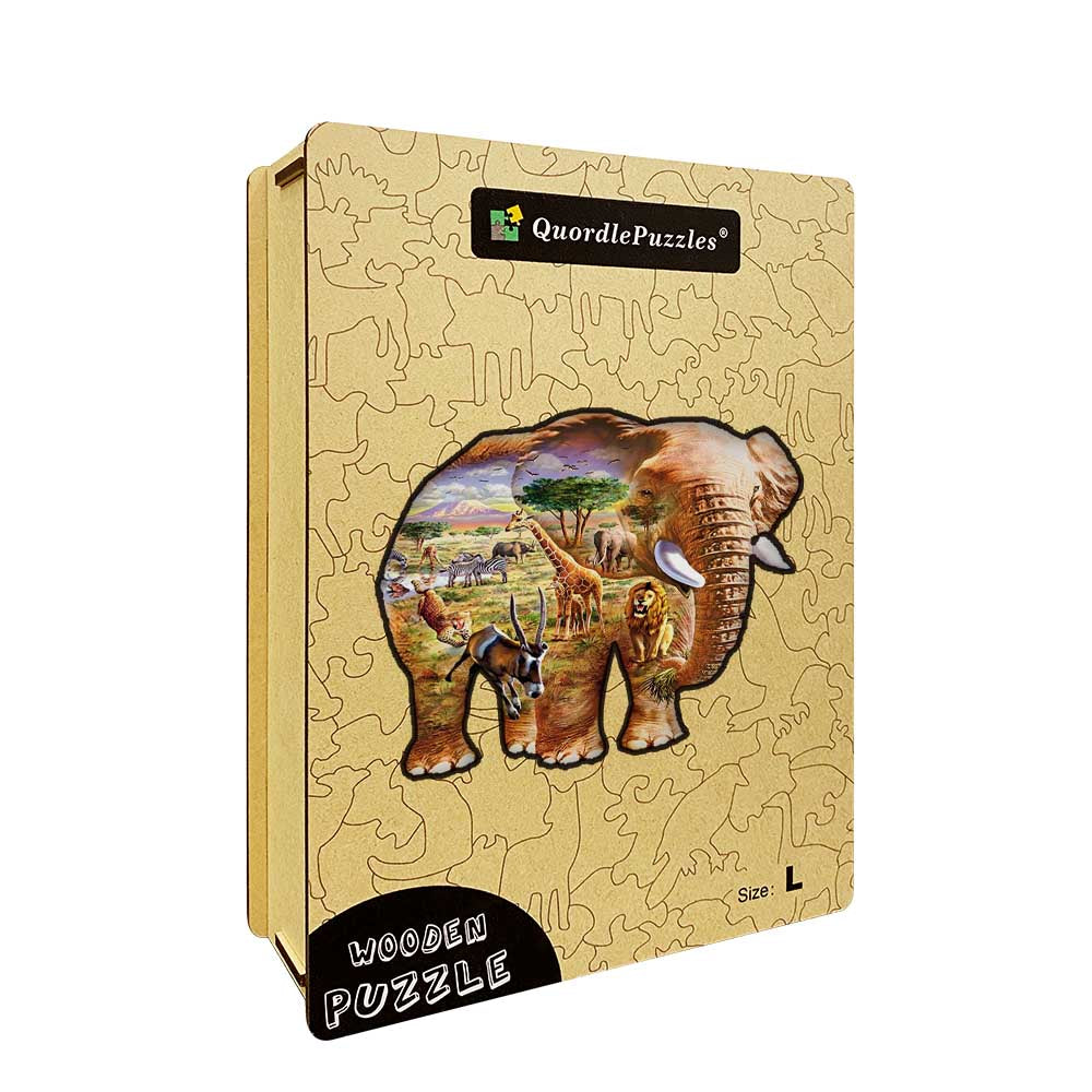 🔥LAST DAY 83% -Chesterman Elephant Wooden Jigsaw Puzzle
