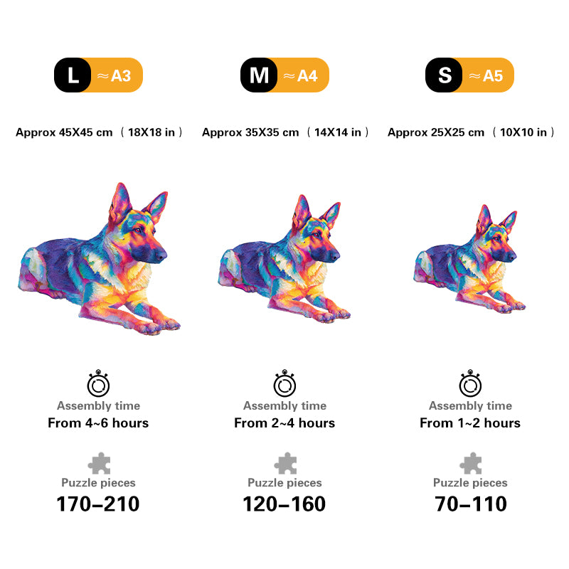 Artistic Dog Wooden Puzzle