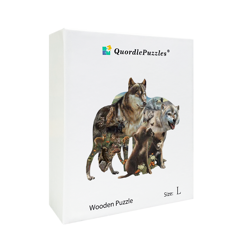 🔥LAST DAY 83% -Wolf Pack Wooden Jigsaw Puzzle – Quordlepuzzles®