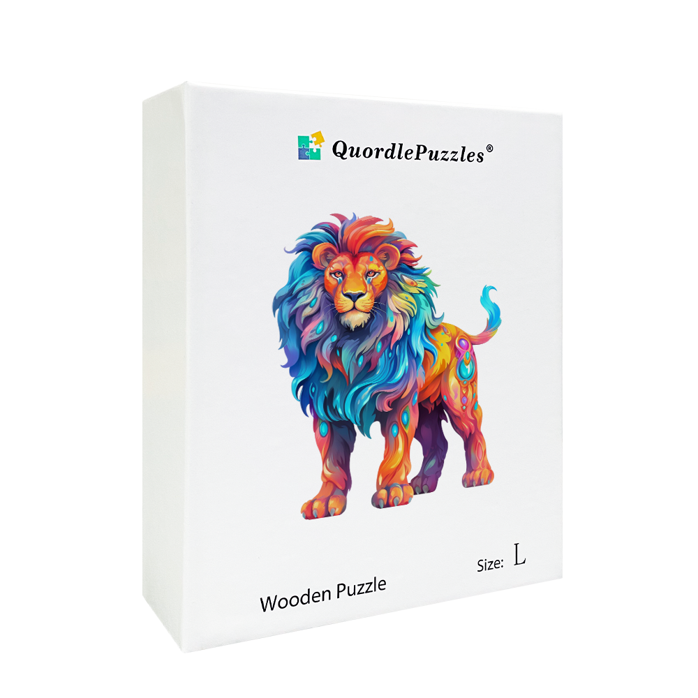 🔥LAST DAY 91% OFF-Colorful lion Wooden Jigsaw Puzzle