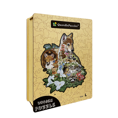 🔥LAST DAY 83% -Wolf Face Wooden Jigsaw Puzzle