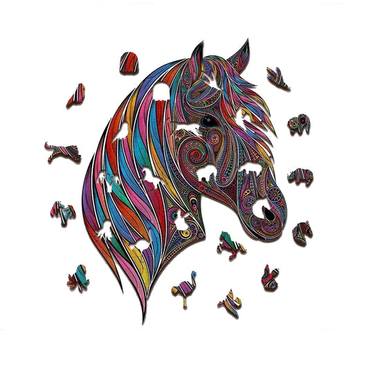 Colorful Horse Head Jigsaw Puzzle