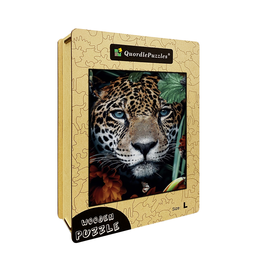 🔥LAST DAY 83% -Tiger And Flower Wooden Jigsaw Puzzle