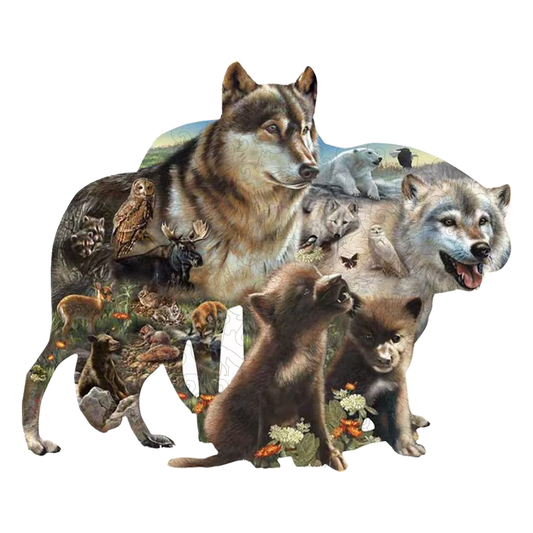 🔥SISTA DAG 83% -Wolf Pack träpussel