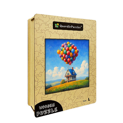 Balloon House Wooden Jigsaw Puzzle