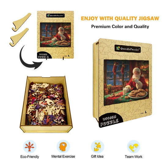 Santa Cookies Wooden Jigsaw Puzzle