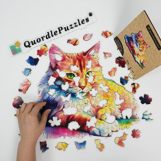 🔥LAST DAY 92% -Watercolor Wood Cat
