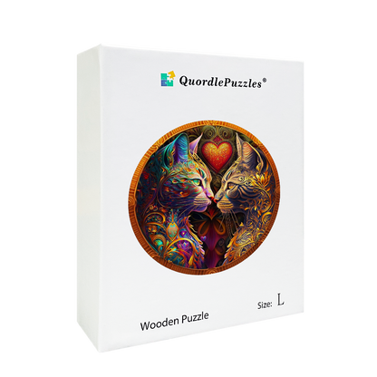 Pisces Cat Zodiac Wooden Jigsaw Puzzle