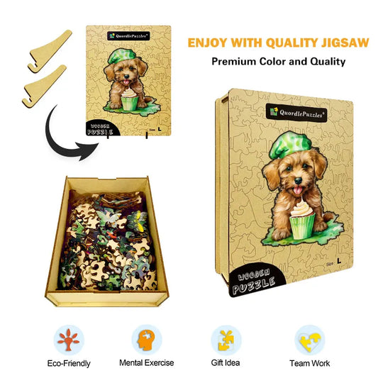 🔥LAST DAY 91% -Cute puppy in green top hat