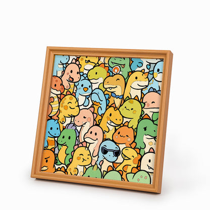 Little Dragon - Wooden Coloring Puzzle
