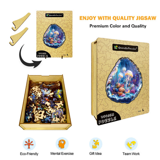 Shell Underwater Fantasy Wooden Jigsaw Puzzle