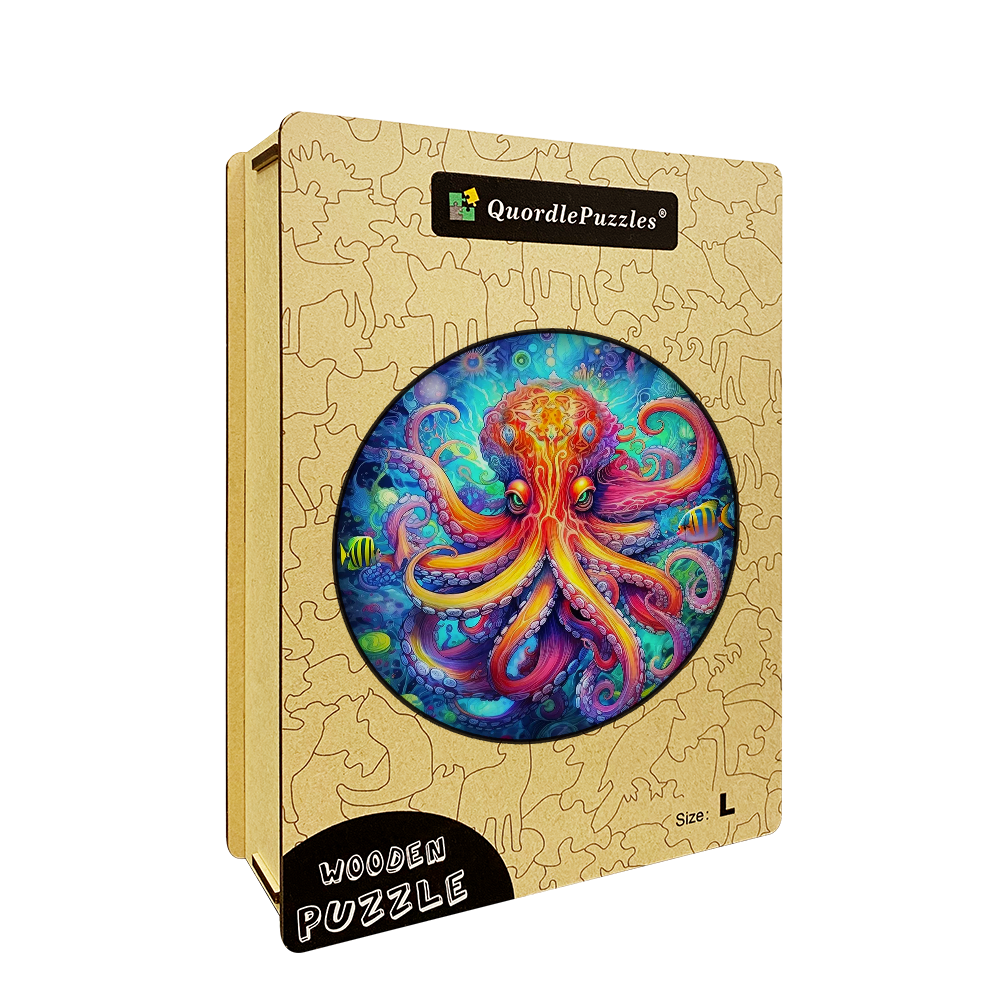 Octopus Vibrant Wooden Jigsaw Puzzle