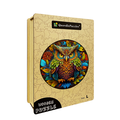 🔥LAST DAY 91% OFF-Mandala Owl Wooden Jigsaw Puzzle