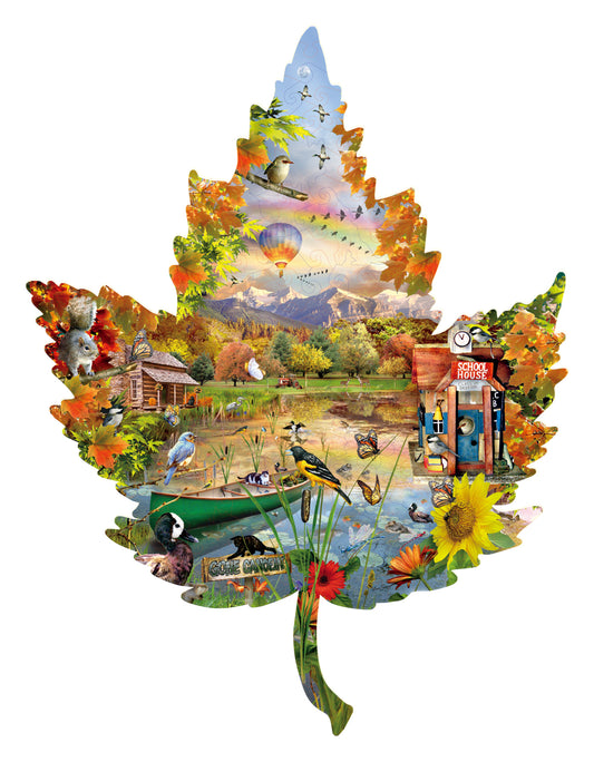 🔥LAST DAY 83% -Autumn Shoreline Wooden Jigsaw Puzzle