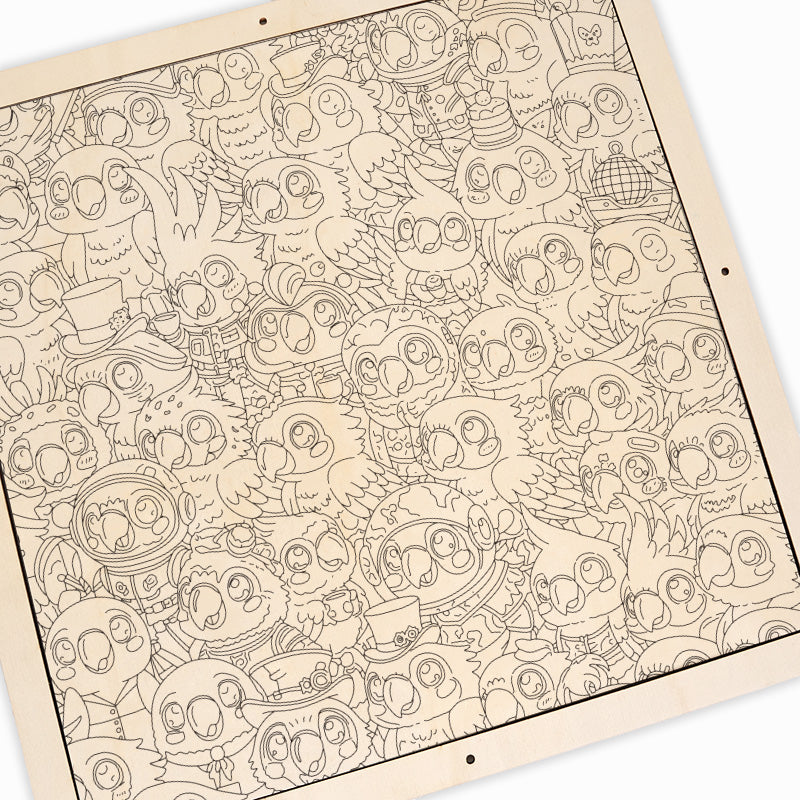 Budgerigar - Wooden Coloring Puzzle