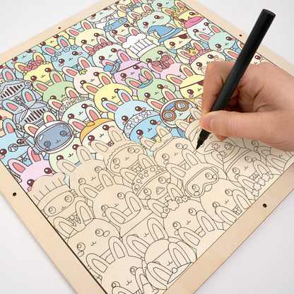 Bunny - Wooden Coloring Puzzle