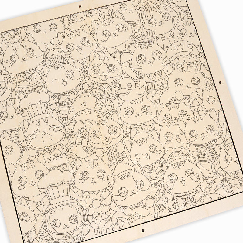 Cat - Wooden Coloring Puzzle