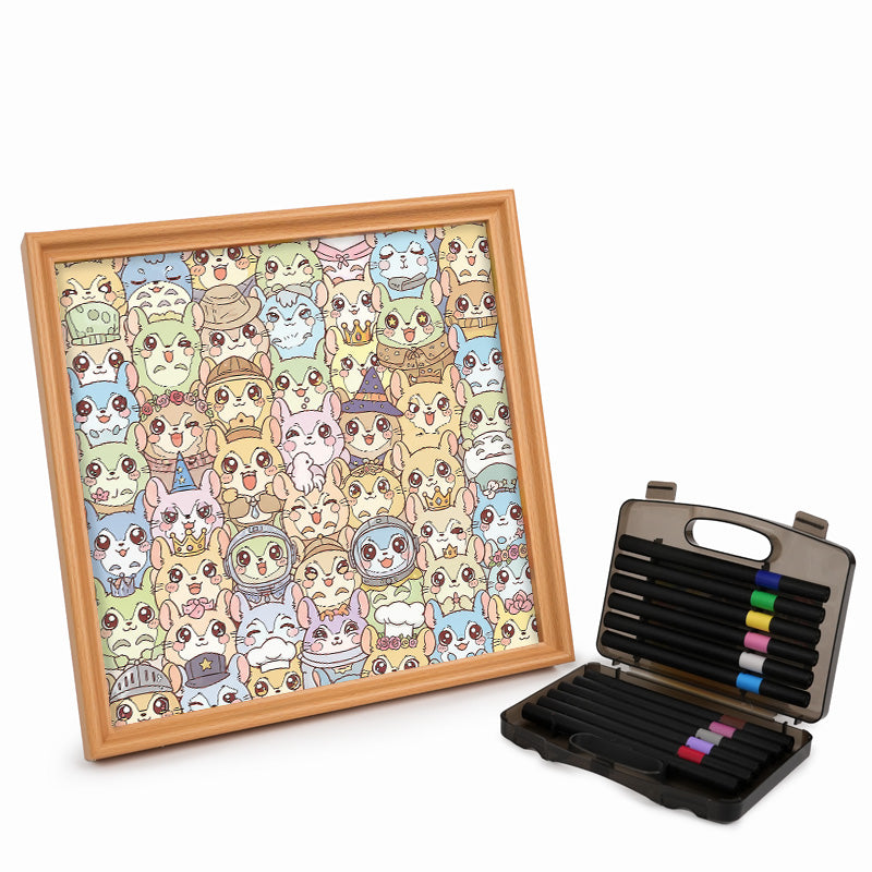 Chinchilla - Wooden Coloring Puzzle