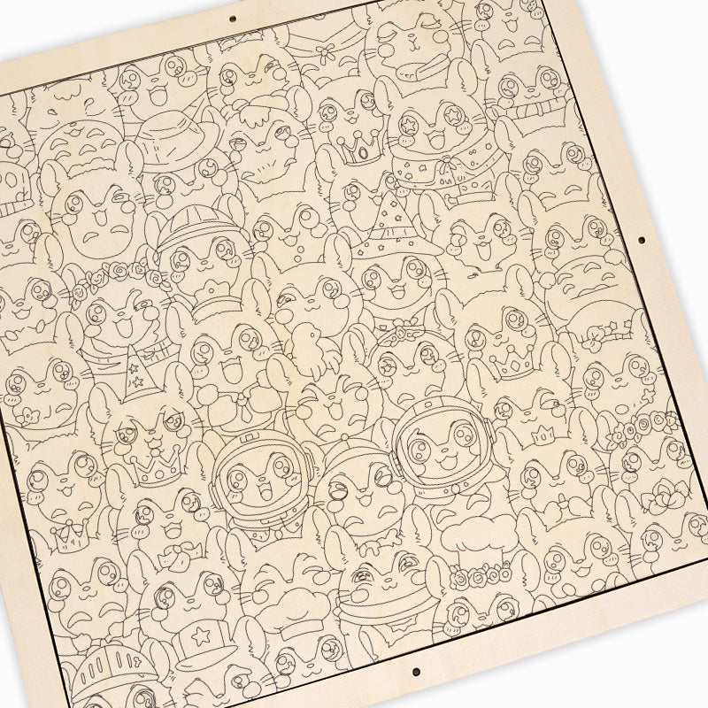 Chinchilla - Wooden Coloring Puzzle