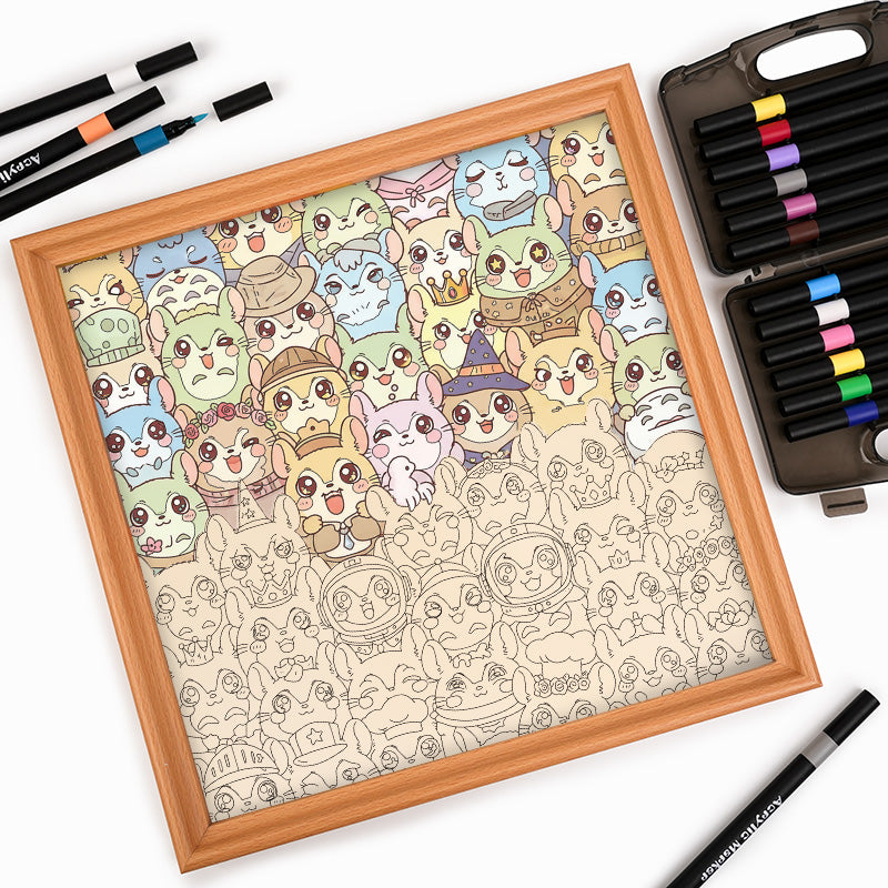 Chinchilla - Wooden Coloring Puzzle