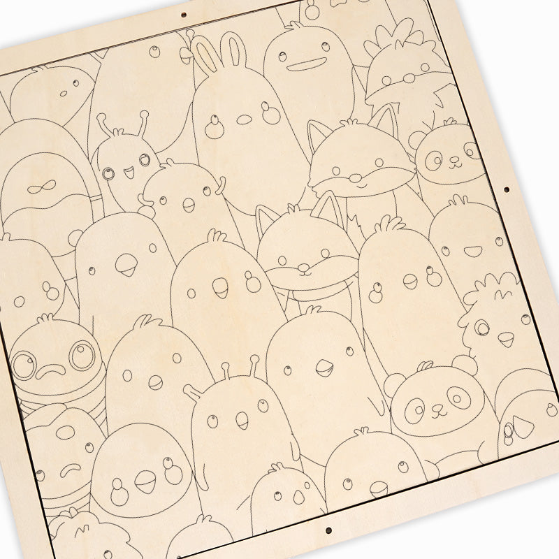 Cuddly Critters - Wooden Coloring Puzzle