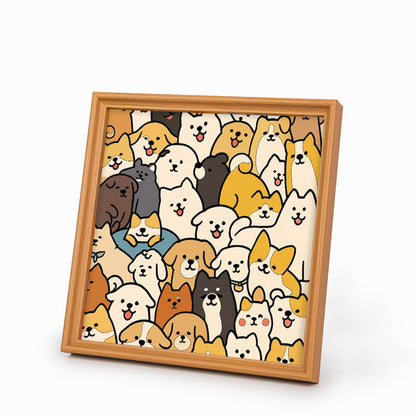 Dogs - Wooden Coloring Puzzle