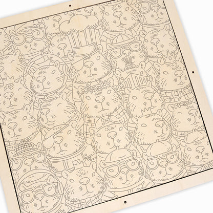 Hamster - Wooden Coloring Puzzle