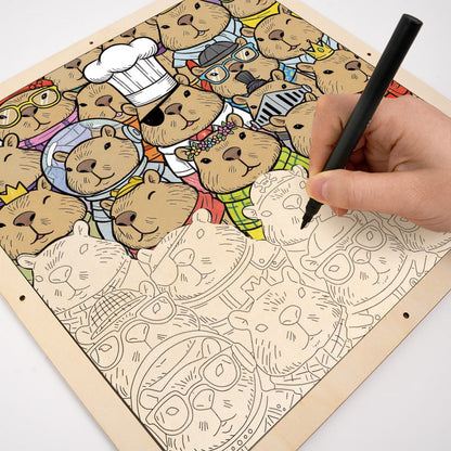 Hamster - Wooden Coloring Puzzle