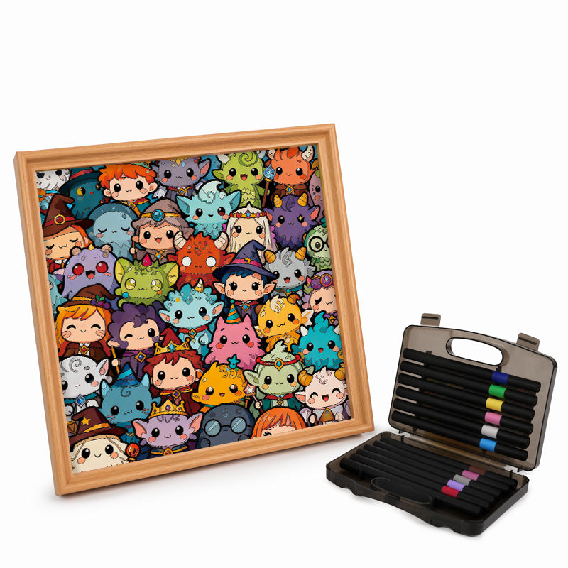 Monster Mash - Wooden Coloring Puzzle