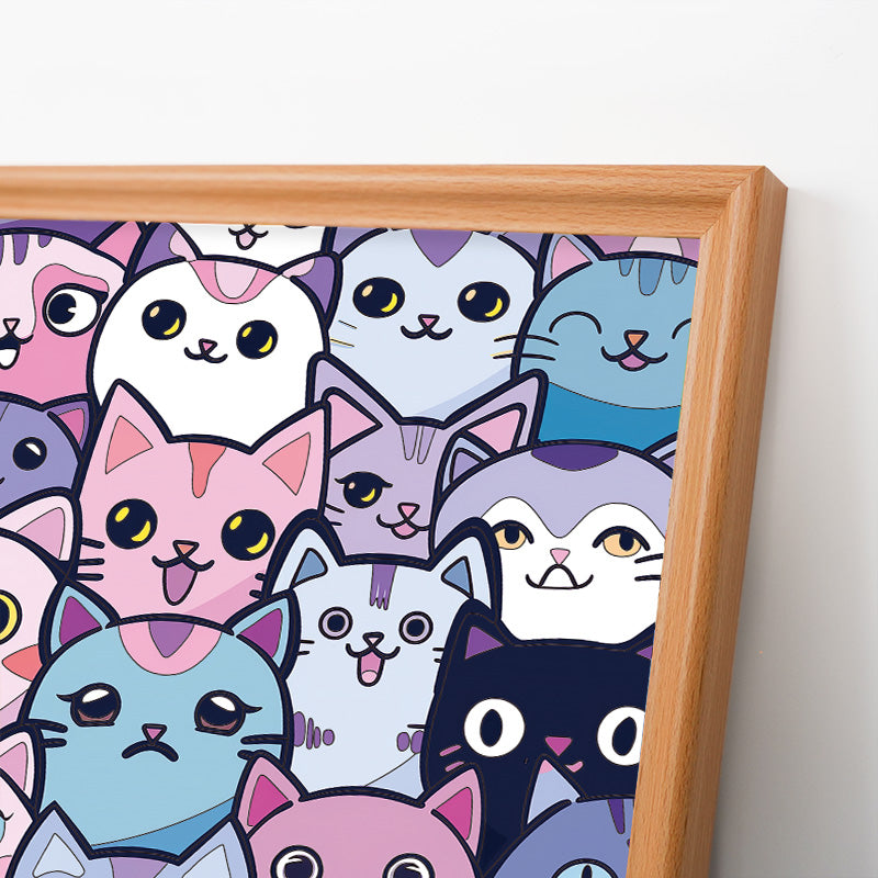 Silly Kitties - Wooden Coloring Puzzle