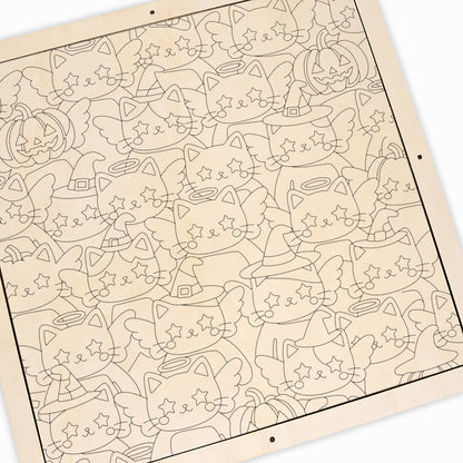 Twinkle Kitty - Wooden Coloring Puzzle