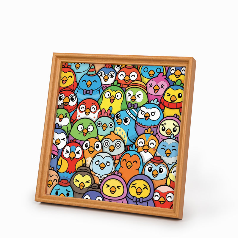 Line Art Puppy - Wooden Coloring Puzzle