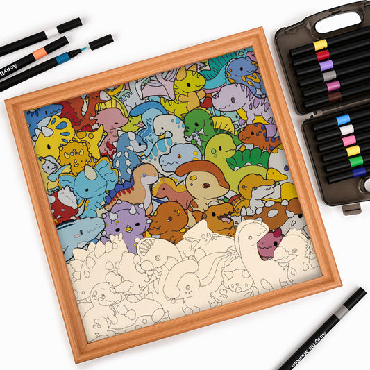 Little Birds - Wooden Coloring Puzzle