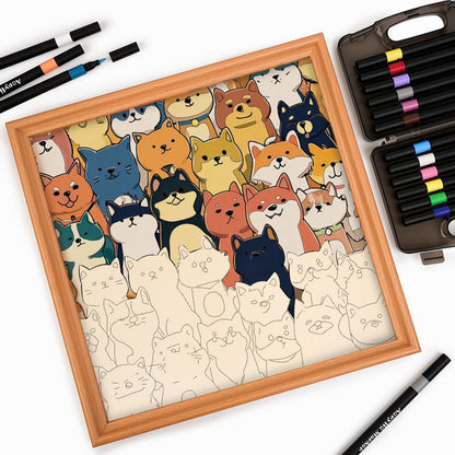 Little Monsters - Wooden Coloring Puzzle