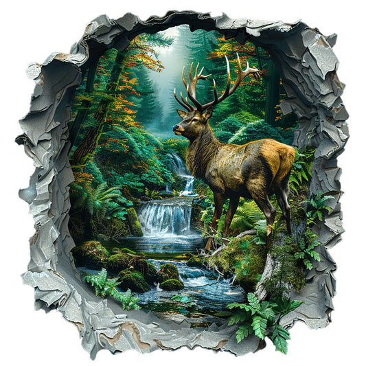 Stag in Enchanted Forest Wooden Jigsaw Puzzle