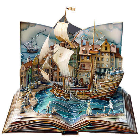 Pop-up Shipyard Adventure Wooden Jigsaw Puzzle