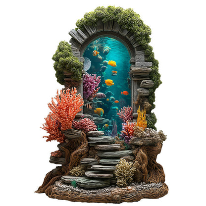 Ocean Gate of Coral Dreams Wooden Jigsaw Puzzle