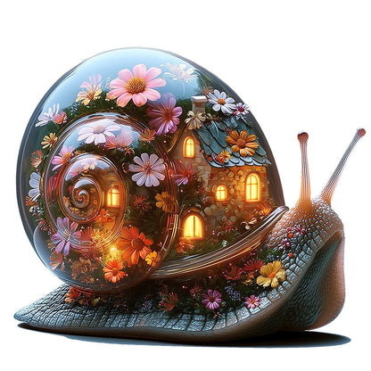 Snail's Blooming House Wooden Jigsaw Puzzle